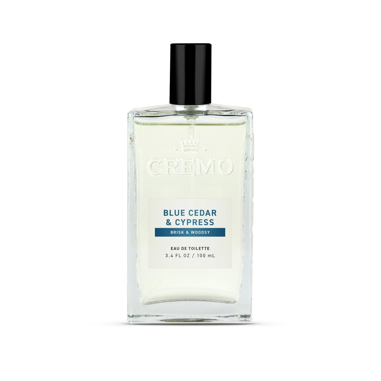 Cremo Blue Cedar & Cypress Cologne Spray, a Woodsy Scent with Notes of Lemon